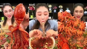 'Spicy and Live Mukbang Eating Seafood ASMR  Delicious Octopus, Lobster | Chinese food #212'