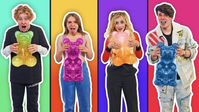 'First To Finish GIANT GUMMY BEAR Challenge Wins $20,000 **BAD IDEA**