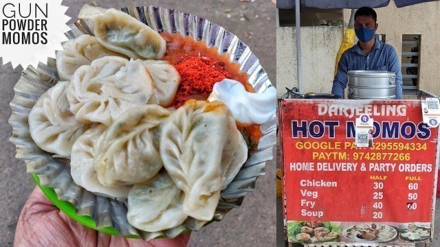 'गन पाउडर मोमोज | Darjeeling Hot Momos | Gun Powder Momos | Indian Street Food | Bangalore'