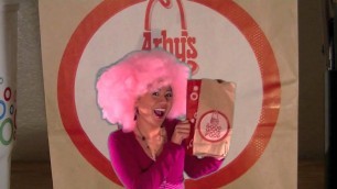 'Arby\'s food puts Angelie in a good mood!'