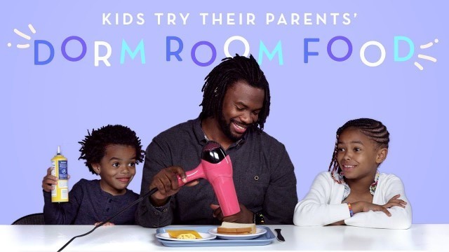 'Parents Share Their Dorm Room Food | Kids Try | HiHo Kids'