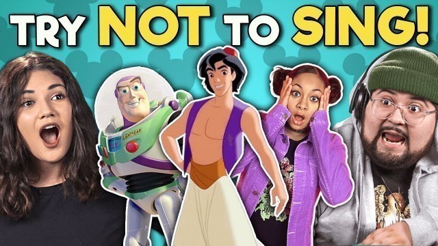 'College Kids React To Try Not To Sing Along Challenge (Disney Edition)'