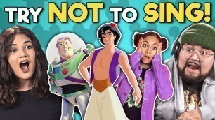 'College Kids React To Try Not To Sing Along Challenge (Disney Edition)'