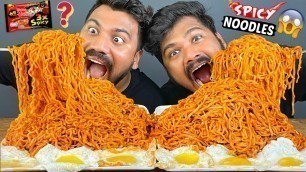 'SPICY KOREAN FIRE NOODLES MUKBANG | NUCLEAR FIRE NOODLES EATING CHALLENGE | INDIAN MUKBANG (Ep-378)'