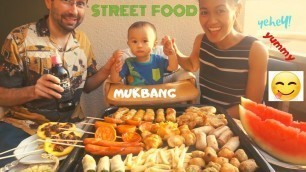 'FILIPINO STREET FOOD MUKBANG | Manga w/ Bagoong, Kwek Kwek, Maruya, Camote Q, Lumpia, etc!'