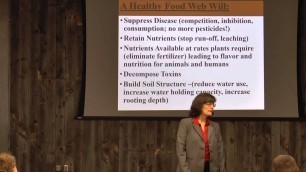 'Sample Video from Dr Elaine Ingham talking on the SOIL FOOD WEB'