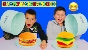 'Gummy VS Real Food Challenge Famous Toli'