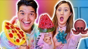 'GUMMY vs REAL FOOD! ft Girlfriend'