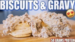 'ANABOLIC BISCUITS & GRAVY | High Protein Bodybuilding Breakfast Recipe'