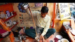 'Indian Street Food - SPICED MILK TEA Masala Chai'
