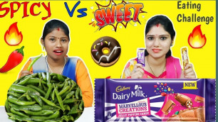 'SWEET VS SPICY EATING CHALLENGE | Sweet vs Spicy Competition | Food Challenge'