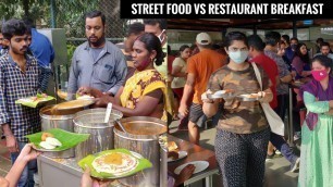 'Breakfast Crazy Rush | Indian Street Food Vs Restaurant Morning Rush | Cheap Street Food Compilation'