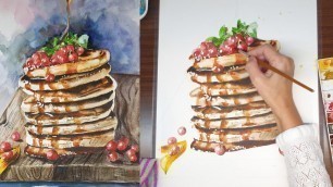 'Good mood food in watercolors'