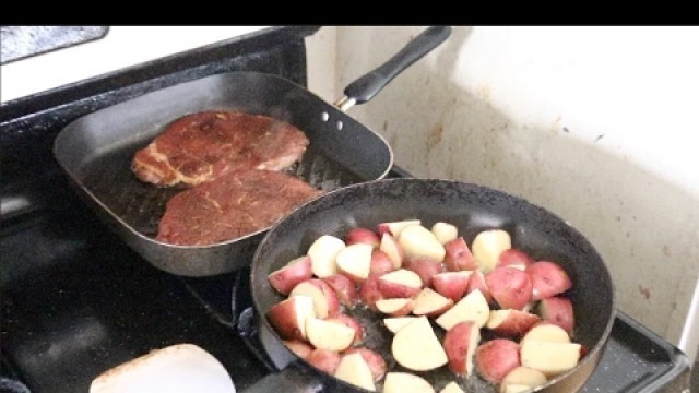 'STEAK AND POTATOES | CHEAP BODYBUILDING MEAL'