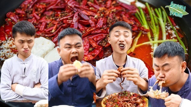 'TikTok Funny Mukbang Collection | Spicy Food Challenge! | Songsong and Ermao'