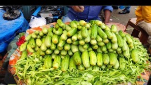 'TASTY Masala Cucumber | Indian Street Food Kolkata | Asian Food'