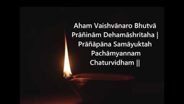 'Sanskrit Sloka - Brahmarpanam (Food Prayer)'