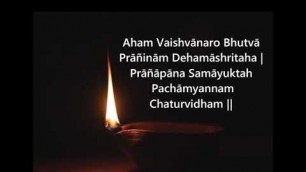 'Sanskrit Sloka - Brahmarpanam (Food Prayer)'