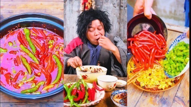 '[MUKBANG] SUPER SPICY FOOD CHALLENGE |  Eating Chili | tiktok china#21'