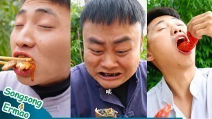 'TikTok Funny Videos | Cooking Striped Bass | Spicy Food Challenge by Songsong and Ermao #Shorts'