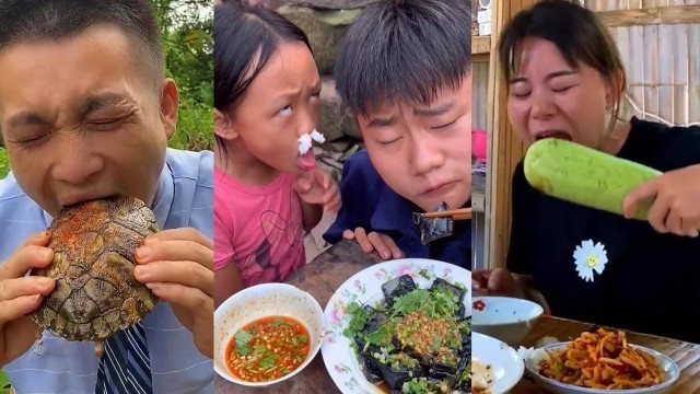 'ASMR : Collection of Challenges to Eat Spicy Food -  Tik Tok China  #22'
