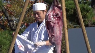 'Anglerfish Cutting Show, Anko, Street food Japan'