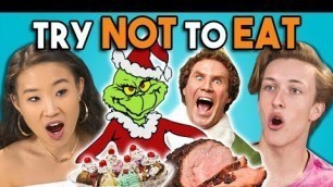 'Try Not To Eat Challenge - Holiday Movies | Teens & College Kids Vs. Food'