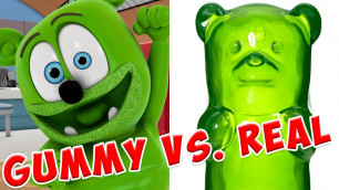 'GUMMY vs. REAL FOOD - Gummy Bear Show MANIA - The Gummy Bear Song'