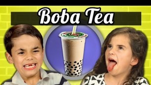 'KIDS vs. FOOD - BOBA TEA (BUBBLE TEA)'