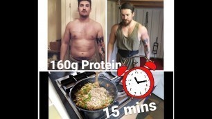 'High Protein Vegan bodybuilding Meal Prep - 160g without shakes'