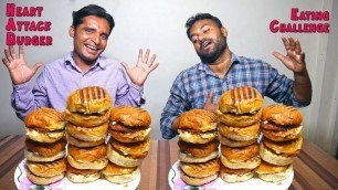 'Heart Attack Burger Eating Challenge | Spicy Burger Eating Competition | Food Challenge Videos'