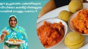 'ഈ ഉപ്പുമാങ്ങ ചമ്മന്തിയുടെ വീഡിയോ കണ്ടിട്ട് നിങ്ങളുടെ വായിൽ വെള്ളം വന്നോ ? Uppu Manga'