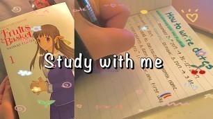 'study with me || studying ( help me ), anime, manga, food.'