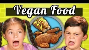 'KIDS EAT VEGAN FOOD! (Vegan Shrimp, Chicken, Ice Cream) | Kids Vs. Food'