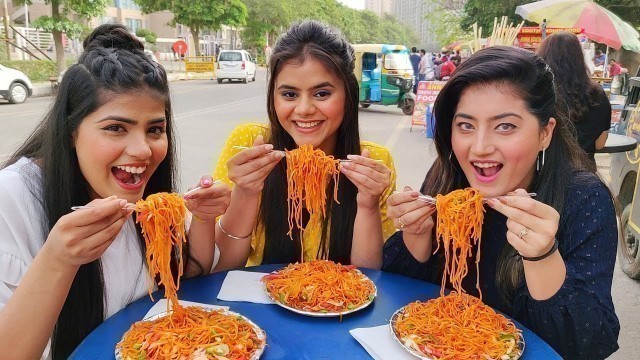 'Veg Spicy Street Noodles Eating Challenge | Spicy Noodles Eating Competition | Food Challenge'