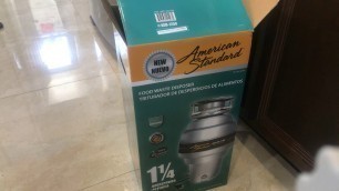 'American Standard Disposable installation from Costco. food waste disposer'