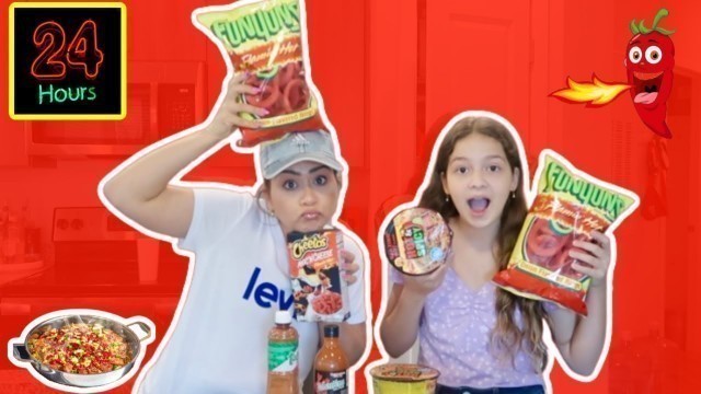 'SPICY FOOD ONLY \" 24 HOURS CHALLENGE \" | SISTER FOREVER'
