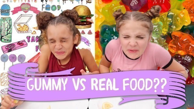 'Gummy vs Real Food Challenge w/Corinne || Piper Rockelle'
