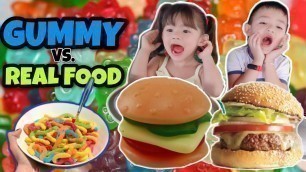 'Gummy Vs Real Food Challenge | Zia Fuchs'