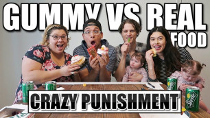 'GUMMY FOOD VS REAL FOOD CHALLENGE! CRAZY ENDING!'