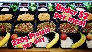 'CHEAP & EASY HIGH PROTEIN VEGAN BODYBUILDING MEAL PREP - 220G PROTEIN PER DAY.'