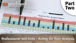 'Professional Soil Tests - (Part 2) Acting On Your Analysis'