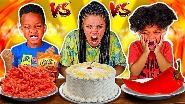 'SWEET VS SPICY FOOD CHALLENGE WITH THE PRINCE FAMILY!!'