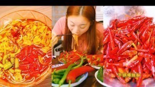 '[MUKBANG] SUPER SPICY FOOD CHALLENGE |  Eating Chili | tiktok china#20'