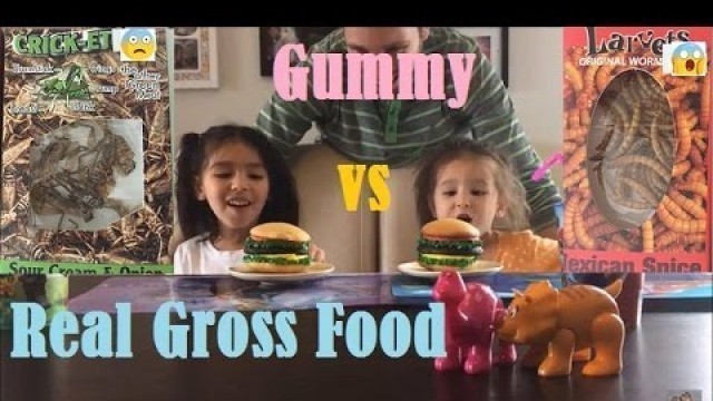 'Gummy Food vs. Real Food Gross Food Challenge'