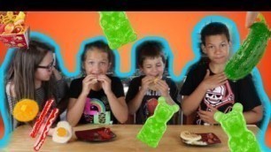 'Gummy Food vs. Real Food Challenge! *EATING GIANT GUMMY FOOD* Best Gross Real  Candy'