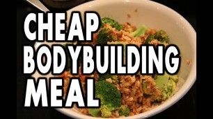 '★ CHEAP Bodybuilding Meal Example:  10 Minute Tuna & Rice Recipe'