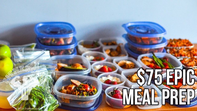 'FitMenCook $75 Epic Meal Prep: Bodybuilding Budget / Prep de Comida de $75'