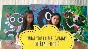 'Gummy vs real food challage : See Foon and Yumi'
