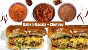 'How to Make Dabeli Masala + Chutneys Indian Street Food  Katchi Dabeli Video Recipe Bhavna\'s Kitchen'